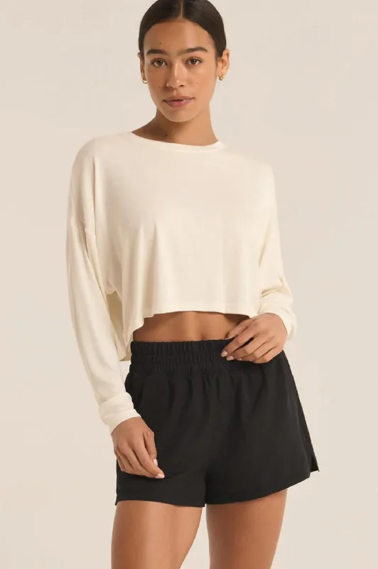Super Sale Layer On Rib Long Sleeve Top