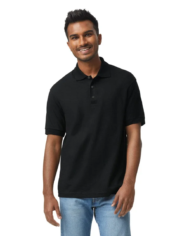 Act Now Gildan DryBlend 50/50 Jersey Knit Polo Shirt | Black