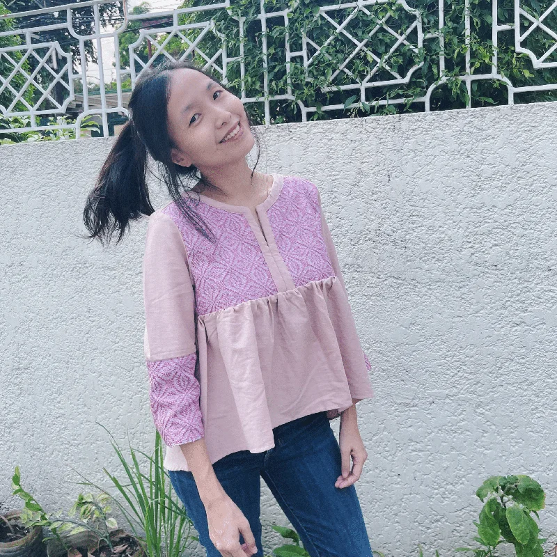 Weekend Price Cuts Galore Gabi Blouse Blush in Mauve Binetwagan