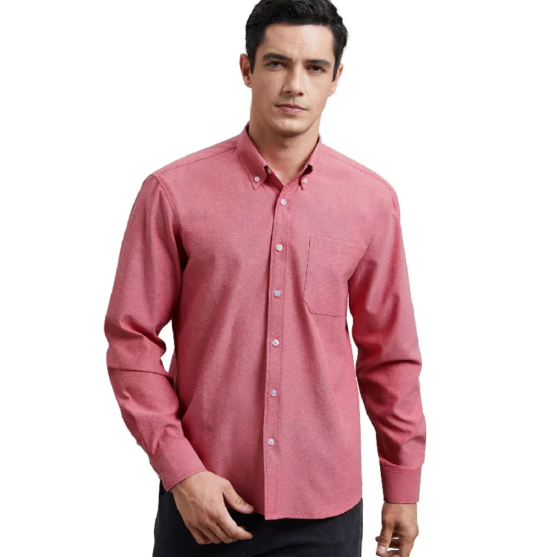 Big Savings Men's Dress Shirt with Pocket - RED