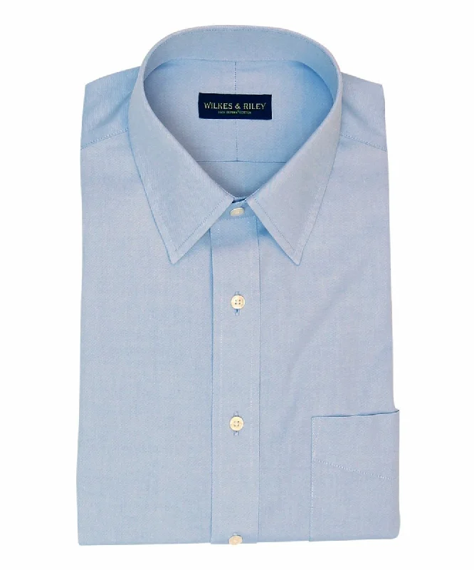 New Deals Slim Fit Blue Solid Point Collar Supima® Cotton Non-Iron Pinpoint Oxford Dress Shirt New Deals Slim Fit Blue Solid Point Collar Supima® Cotton Non-Iron Pinpoint Oxford Dress Shirt