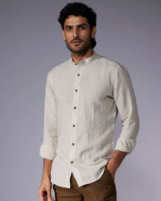 Super Deal 100% Linen Shirt - Ecru