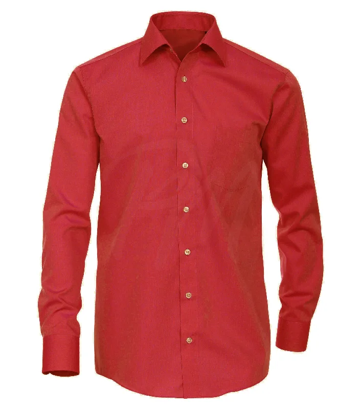 Super Sale Solid Red Slim Fit Men's Shirt