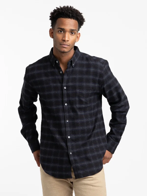 Savings Event Navy Check Cachal Shirt