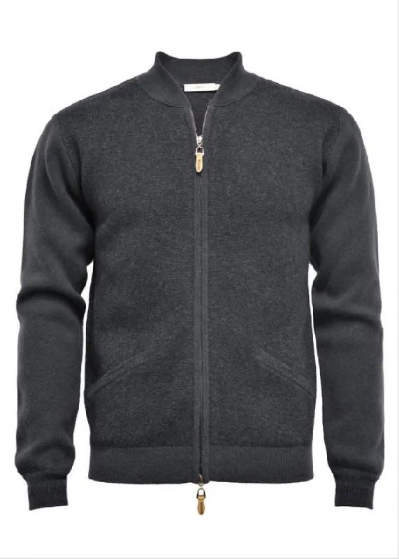 Daily Specials Hommard Mission Zipper Cardigan Charcoal
