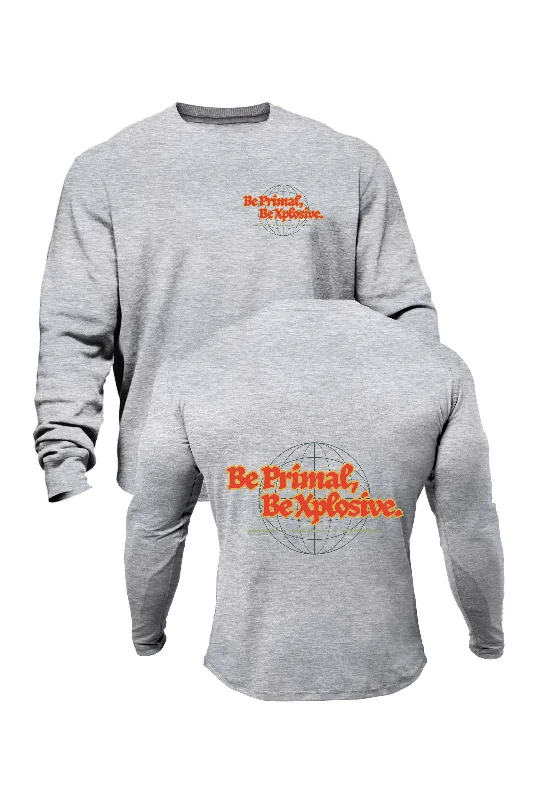 Best Seller XAPE Primal Globe V4 Sweatshirt - Grey Marl