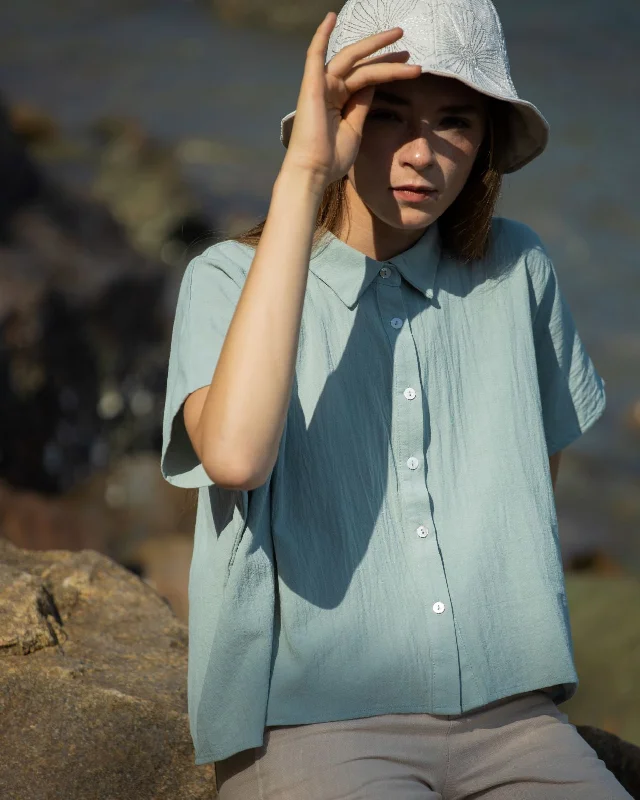 Value Deals Oversize Boxy Cut Shirt (Blue)