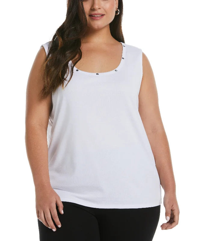 Super Savings Plus Size Tank Top with Hardware