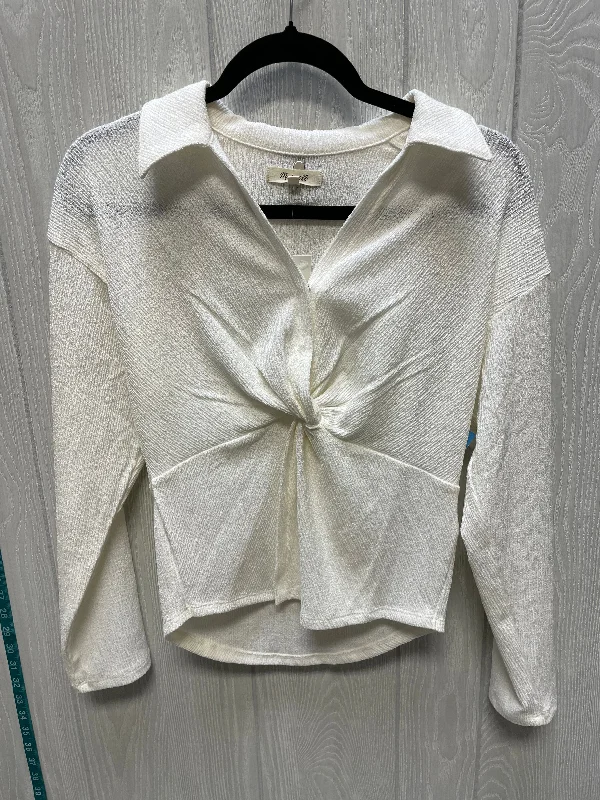 Deal of the Day Top Long Sleeve By Madewell In Cream, Size: S