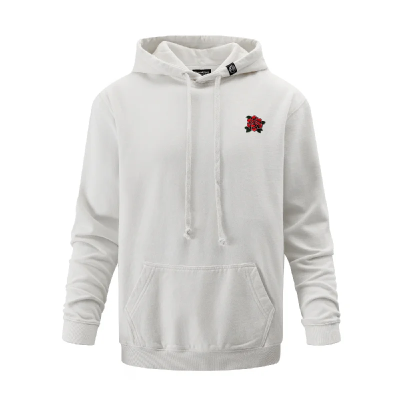 Deal Frenzy Red Rose Embroidered Hoodie