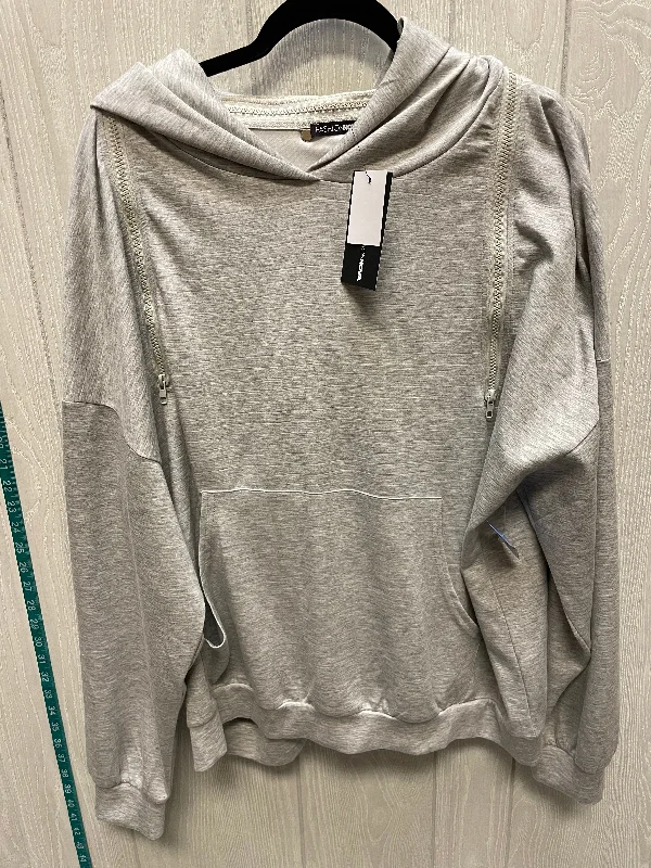 Savings Soar This Weekend Sweatshirt Hoodie By Fashion Nova In Grey, Size: 2x
