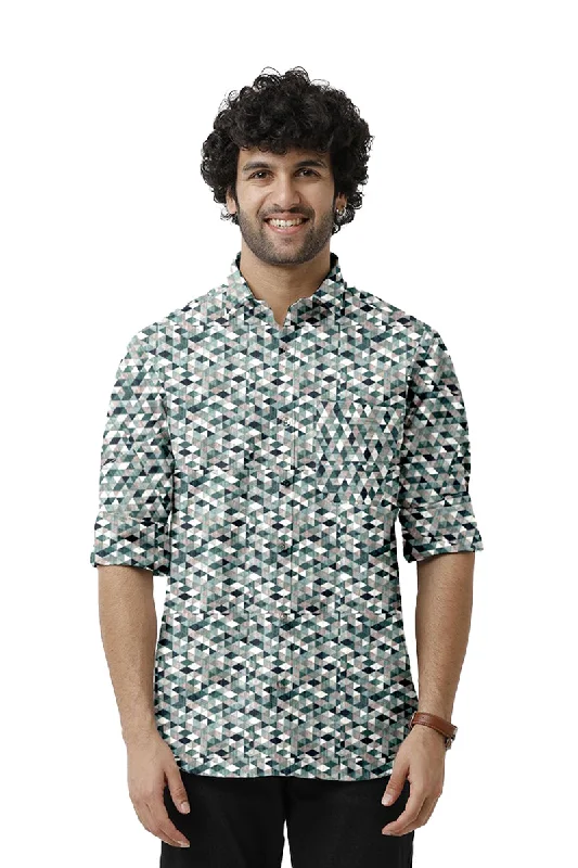 Daily Specials Miami - Green Printed Casual Shirts for Men | Ariser