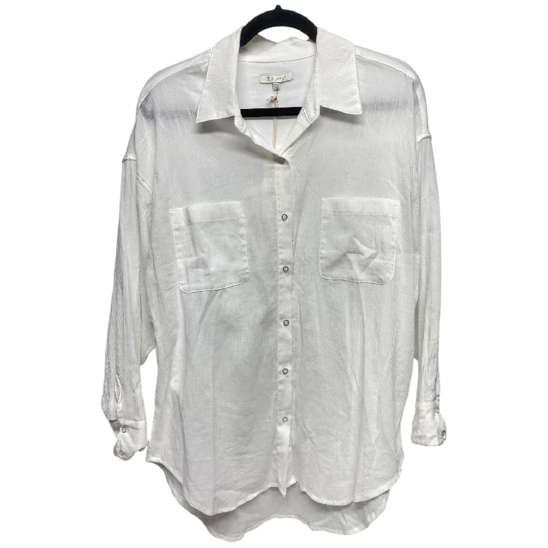 While Supplies Last Top Long Sleeve Basic By Z Supply In White, Size: S