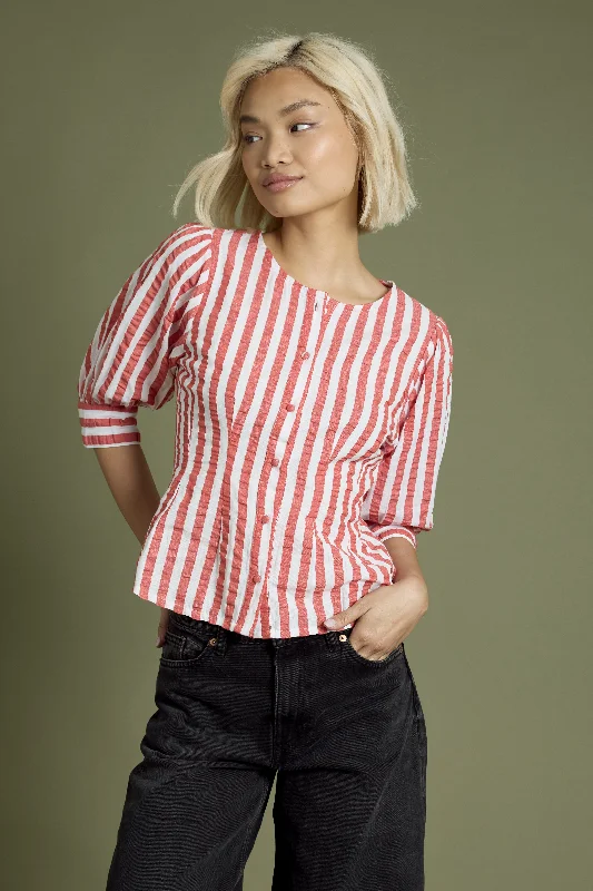 Weekend Savings Galore Ruby Stripe Blouse