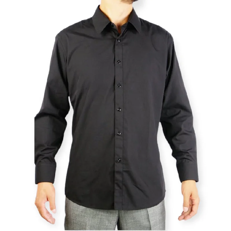 Overstock Clearance AMANTI: Slim Dress Shirt Black