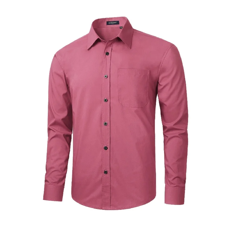 Today's Special Men's Dress Shirt with Pocket - DARK PINK