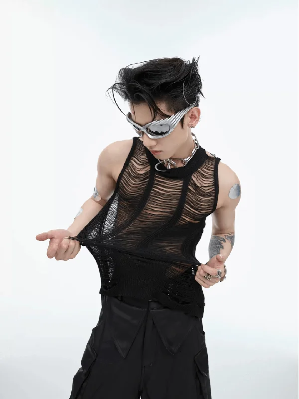 Final Markdown [CULTURE] Destruction Tank Slim Sleeveless na1214 