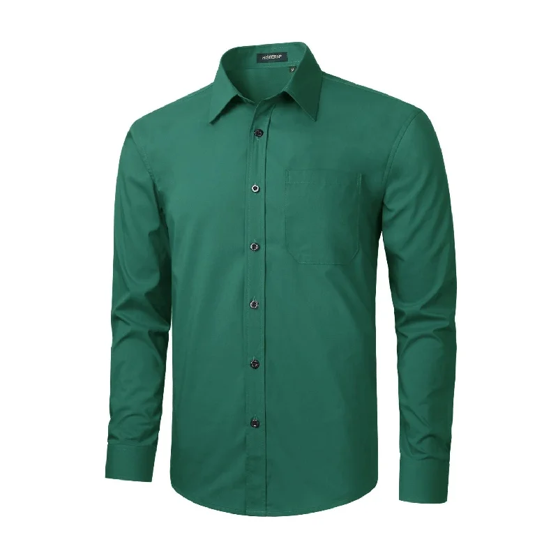 Exclusive Offers Men's Dress Shirt with Pocket - DRAK GREEN