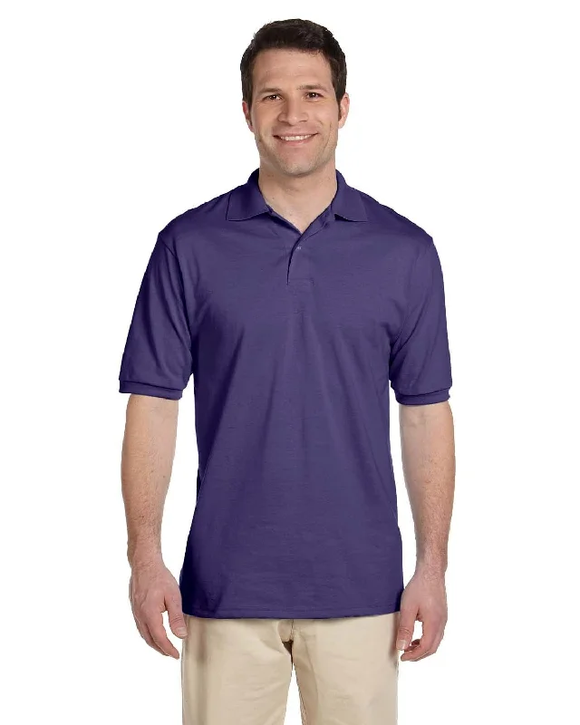 New Deals Jerzees 50/50 Jersey Knit Polo Shirt | Deep Purple