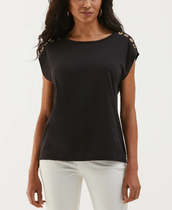 Shop the Weekend Away Rivet Detail Tank Top
