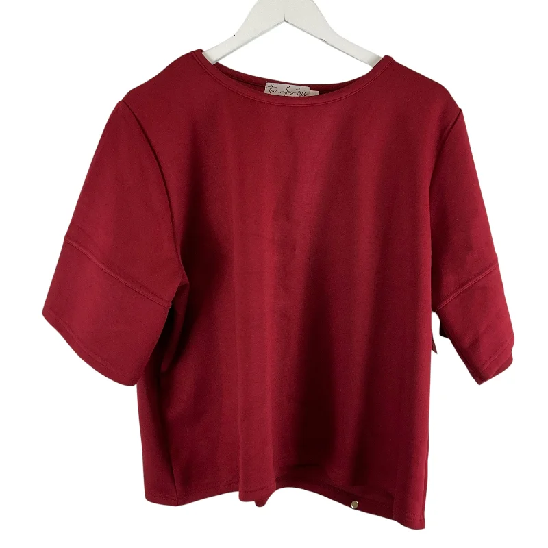 Weekend Discounts to Enjoy Top Short Sleeve Basic By Clothes Mentor In Red, Size: Xl