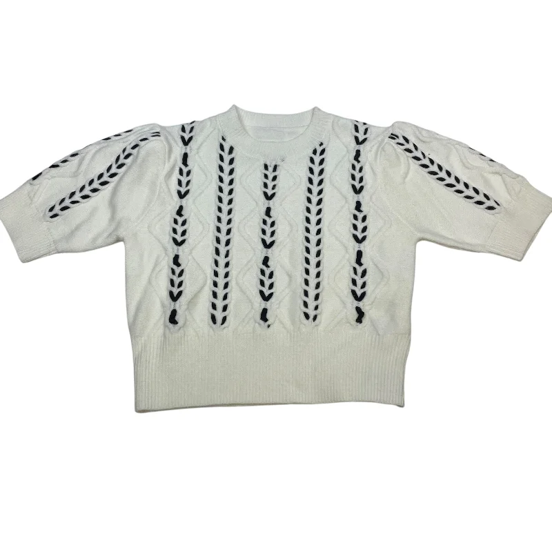 Weekend Bargains to Indulge In Sweater Short Sleeve By Clothes Mentor In Cream, Size: M