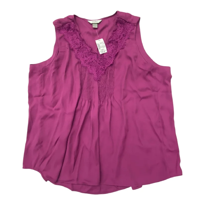 Crazy Deal Top Sleeveless By Cj Banks In Purple, Size: 2x
