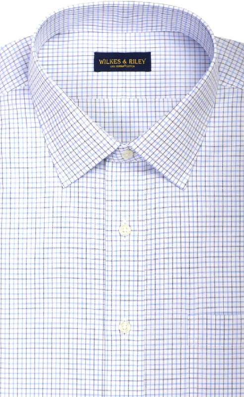 Epic Value Classic Fit Blue / Navy Check Spread Collar Supima® Cotton Non-Iron Broadcloth Dress Shirt Epic Value Classic Fit Blue / Navy Check Spread Collar Supima® Cotton Non-Iron Broadcloth Dress Shirt