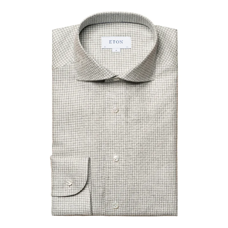 Don't Wait Eton Elite Slim Fit - Micro Checked Shirt