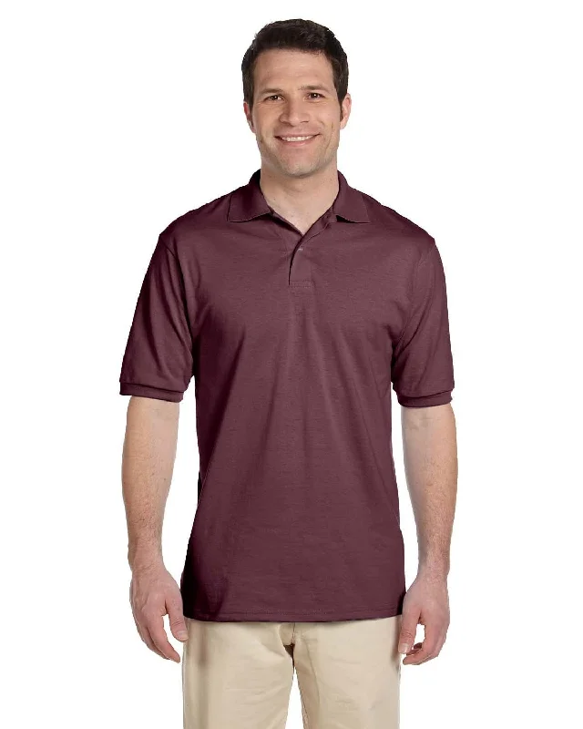 Stock Up and Save Jerzees 50/50 Jersey Knit Polo Shirt | Maroon