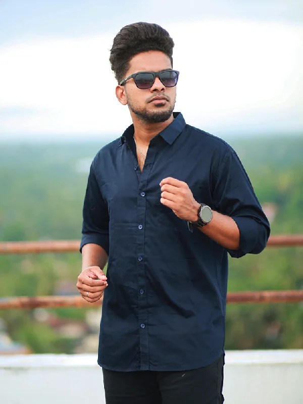 Hurry In Men satin cotton full sleeve casual shirt
