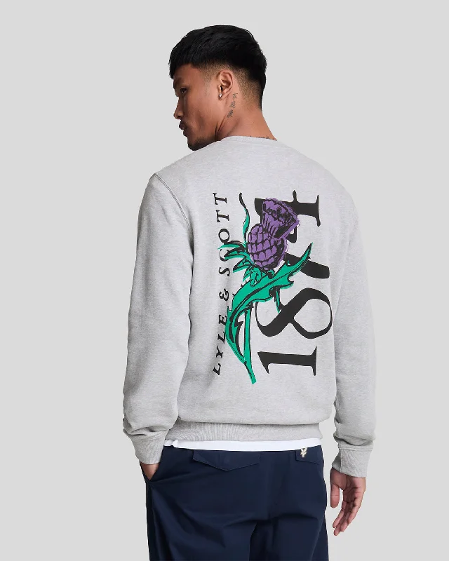 Early Access Thistle Flora Printed Crew Neck Sweatshirt