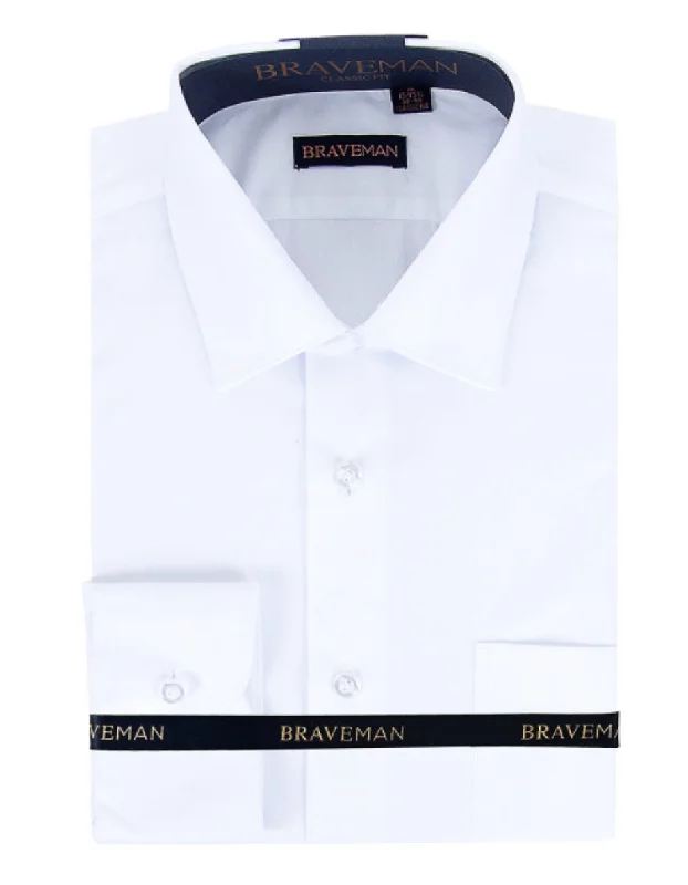 Fantastic Offers Mens Slim Fit Dress Shirt in White