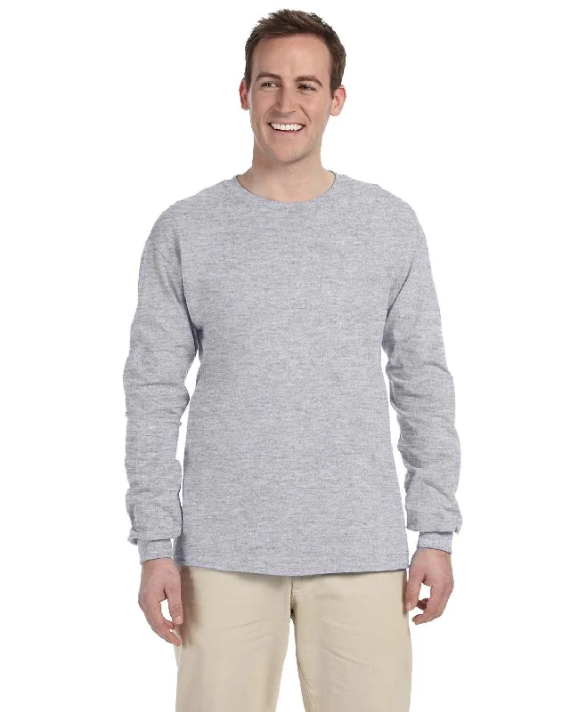 Daily Deals Fruit of the Loom Lightweight Long Sleeve T-Shirt | Athletic Heather