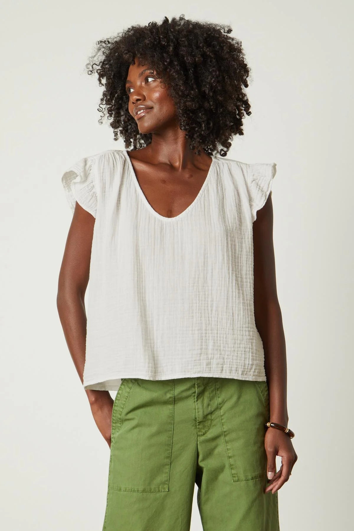 Today's Deal Remi Ruffle Sleeve Top