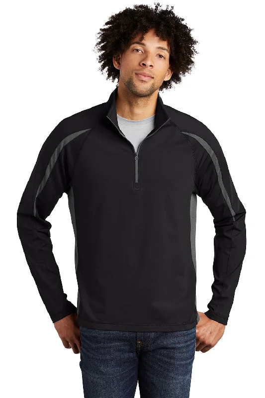 Weekend Specials to Grab Sport-Tek Mens Sport-Wick Moisture Wicking 1/4 Zip Sweatshirt - Black/Charcoal Grey Weekend Specials to Grab Sport-Tek Mens Sport-Wick Moisture Wicking 1/4 Zip Sweatshirt - Black/Charcoal Grey