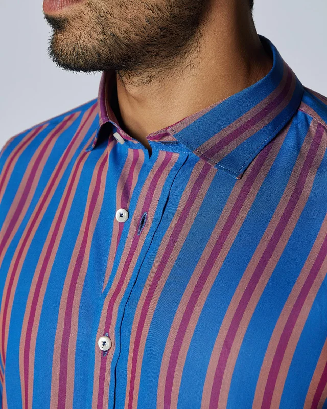 Exclusive Access Somelos Striped Shirt - Blue