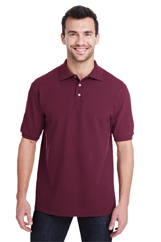 Cash Savings Jerzees Mens Short Sleeve Polo Shirt - Maroon