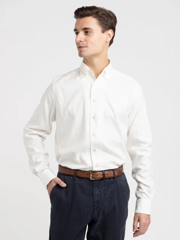 Now or Never White Modern Fit Dress Shirt