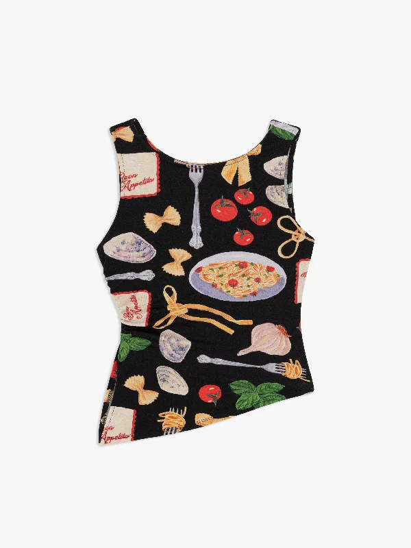 Weekend Deals You Can't Resist Erin Tank - Buon Appetito Black
