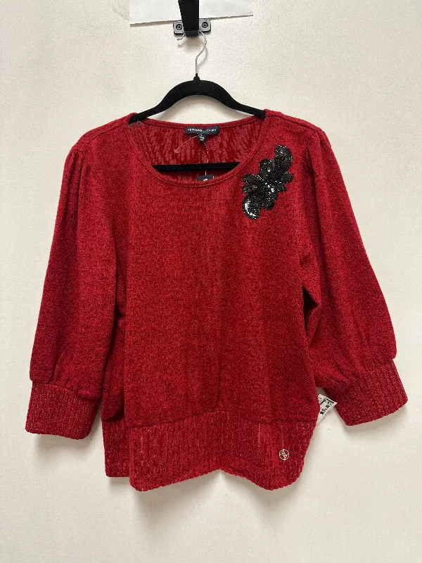 Unbeatable Prices Sweater By Adrienne Vittadini In Red, Size: Xl