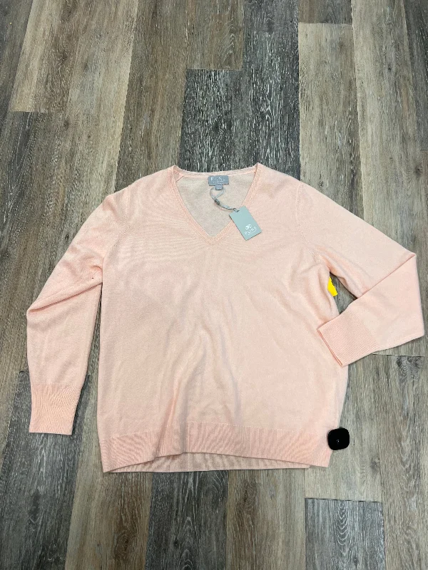 Make Your Weekend Count with Savings Sweater Cashmere By Pure Collection In Peach, Size: 18