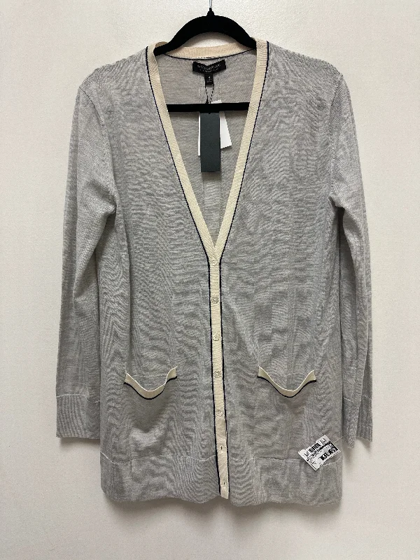Final Clearance Sweater Cardigan By Banana Republic In Grey, Size: M