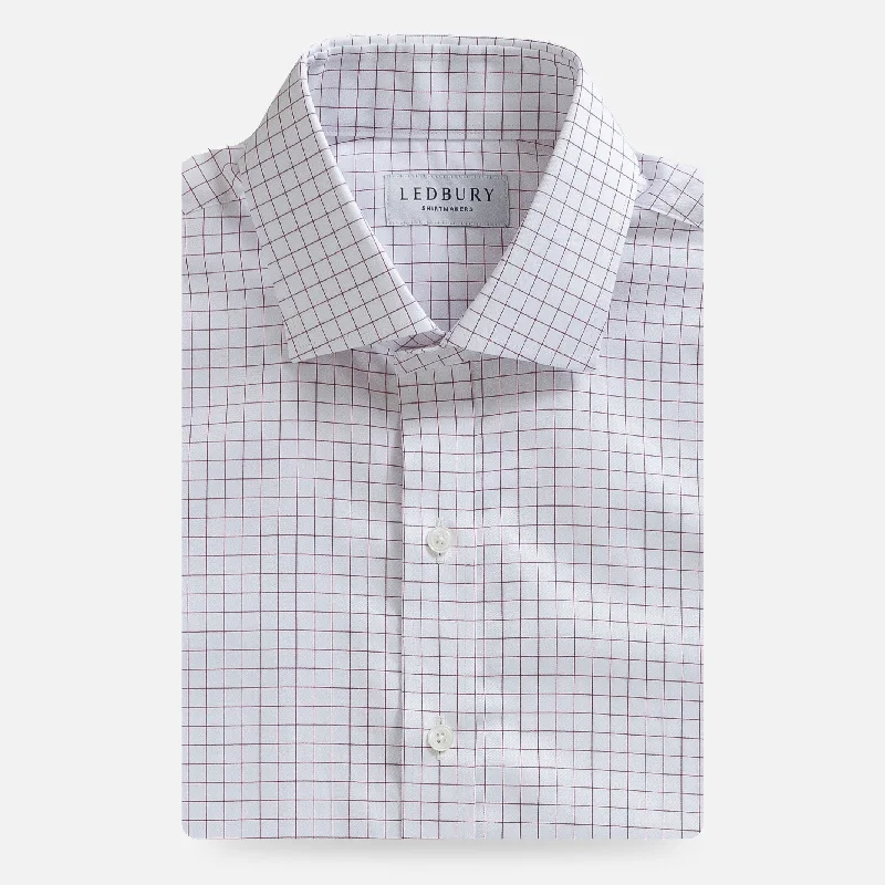Weekend Deals That Impress The Burgundy Cliffe Windowpane Custom Shirt