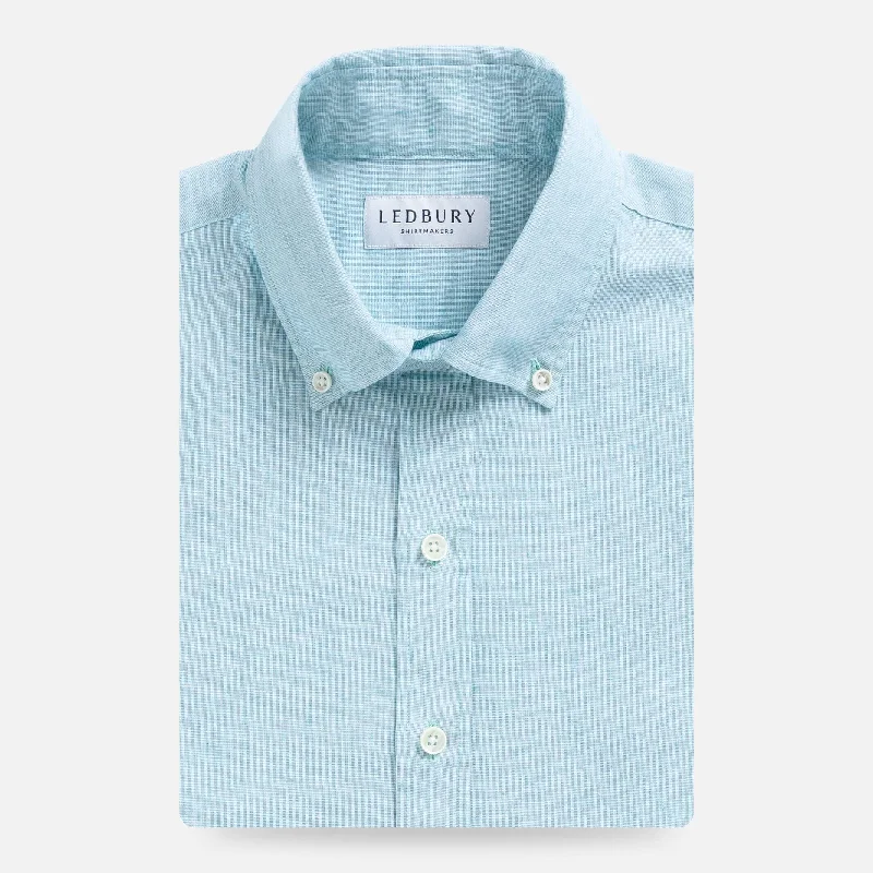 Sale Event The Sea Green Barretto Cotton Linen Custom Shirt
