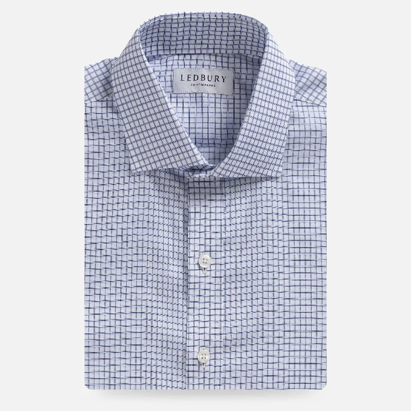 Lowest Rates The Blue Owenby Comfort Stretch Check Custom Shirt