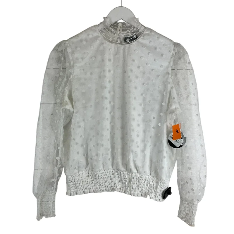 Weekend Deals That Impress Top Long Sleeve By Jolie In White, Size: 1x