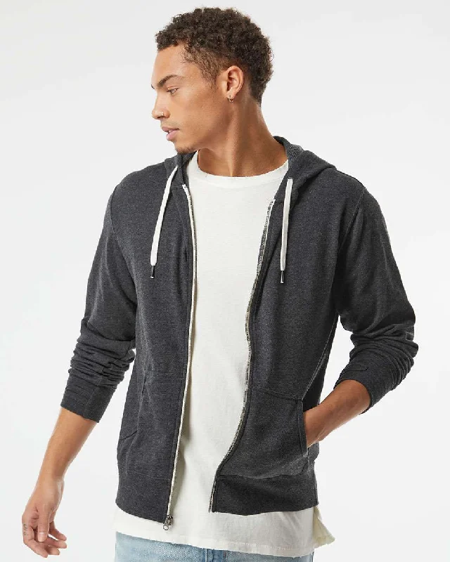 Now or Never Unisex Heathered French Terry Full-Zip Hooded Sweatshirt
