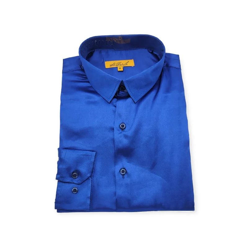 Clearance Sale ST. PATRICK: Satin Slim Fit Dress Shirt SSS