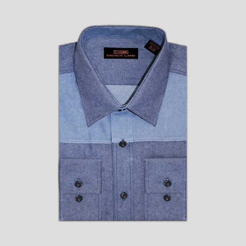Now or Never Leon | 100% Cotton | Two-Tone Denim